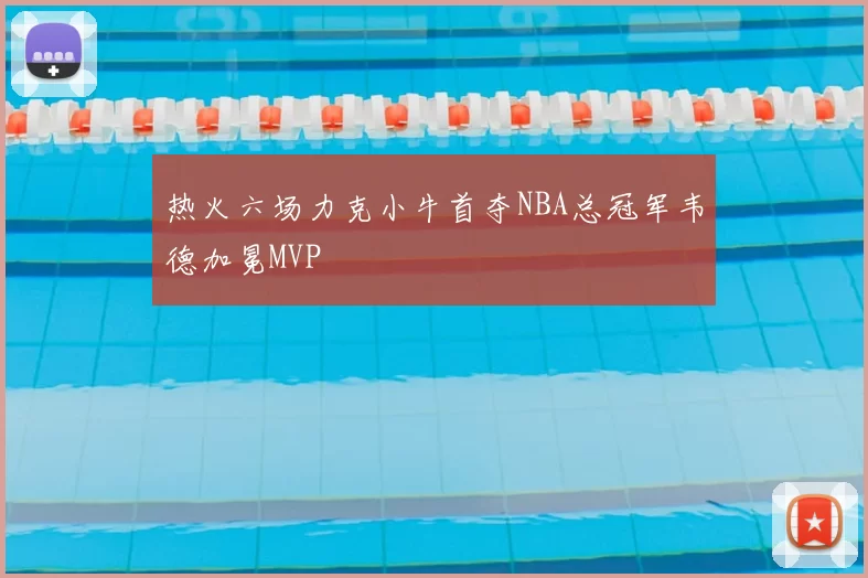 热火六场力克小牛首夺NBA总冠军韦德加冕MVP